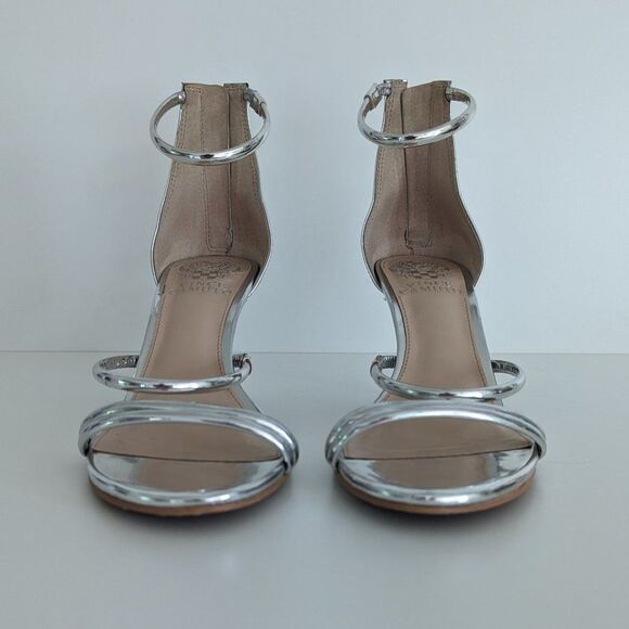 Vince Camuto Silver Metallic High Heels Women's 8 - Picture 3 of 7